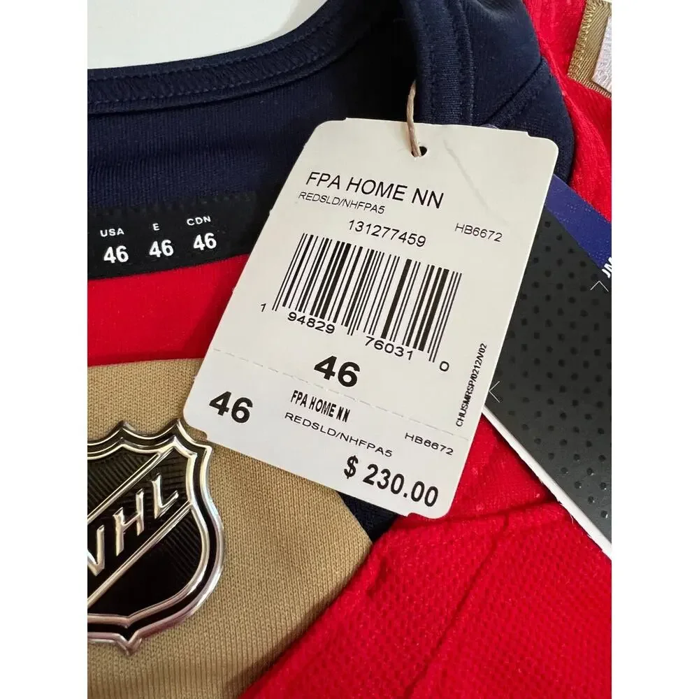 Adidas Florida Panthers Jonathan Huberdeau Jersey HB6672 Men's Size 46